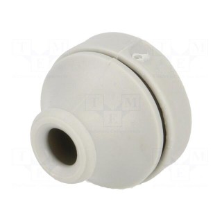 Grommet | Ømount.hole: 19mm | elastomer thermoplastic TPE | grey