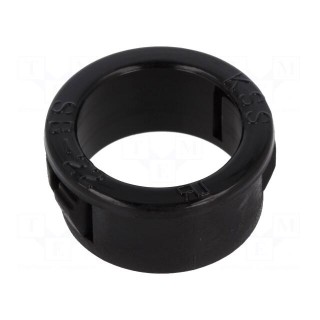 Grommet | Ømount.hole: 22.2mm | Øhole: 17.5mm | black