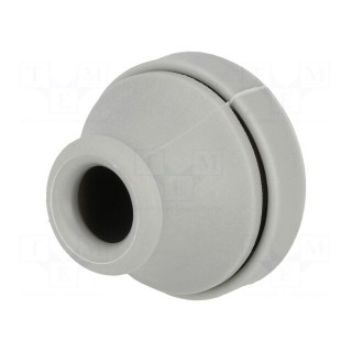 Grommet | Ømount.hole: 23mm | elastomer thermoplastic TPE | grey