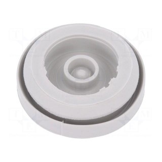 Grommet | Ømount.hole: 25mm | elastomer thermoplastic TPE | grey
