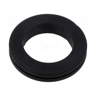Grommet | Ømount.hole: 31.5mm | Øhole: 24.6mm | black | -40÷135°C