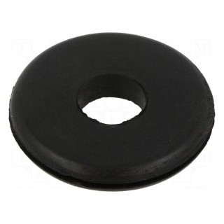 Grommet | Ømount.hole: 31.75mm | Øhole: 12.7mm | rubber | black
