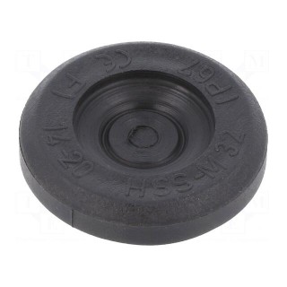 Grommet | Ømount.hole: 32mm | elastomer thermoplastic TPE | black
