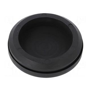 Grommet | Ømount.hole: 40mm | elastomer thermoplastic TPE | black