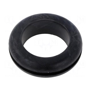 Grommet | Ømount.hole: 40mm | Øhole: 31mm | black | -40÷125°C | EPDM