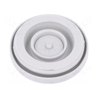 Grommet | Ømount.hole: 40mm | elastomer thermoplastic TPE | grey