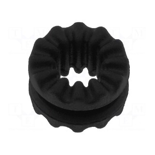 Grommet | Ømount.hole: 6.35mm | Panel thick: max.1.45mm | Mat: rubber