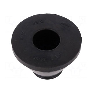 Grommet | Ømount.hole: 60.2mm | EPDM | black | Panel thick: 1.3÷5mm