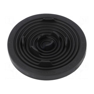 Grommet | Ømount.hole: 60mm | TPE (thermoplastic elastomer) | black