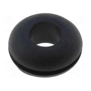 Grommet | Ømount.hole: 7.7mm | Øhole: 4.8mm | black | -40÷135°C | UL94HB