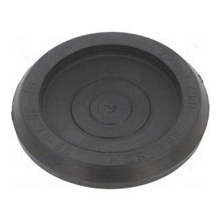 Grommet | Ømount.hole: 80mm | elastomer thermoplastic TPE | black
