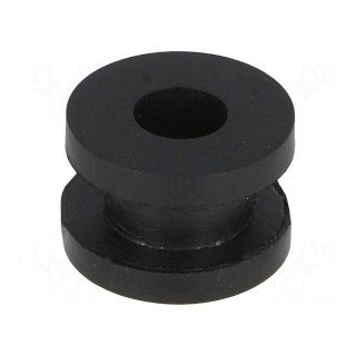 Grommet | Ømount.hole: 8mm | Øhole: 5mm | rubber | black