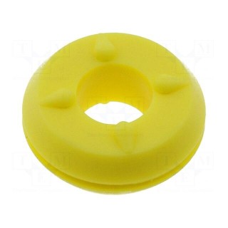 Grommet | Ømount.hole: 8mm | Panel thick: max.0.8mm | yellow | H: 4.1mm