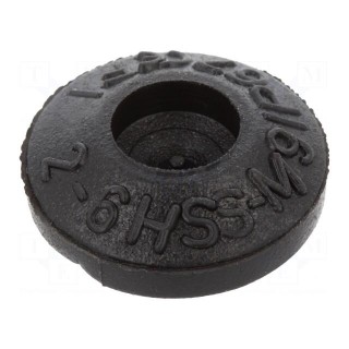 Grommet | Ømount.hole: 9mm | elastomer thermoplastic TPE | black