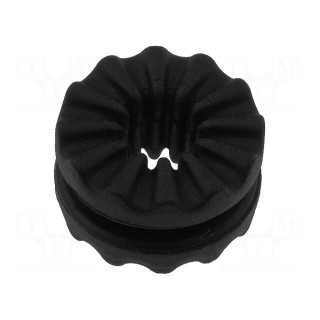 Grommet | black | Panel thick: max.9.53mm | rubber | Øout: 14.4mm