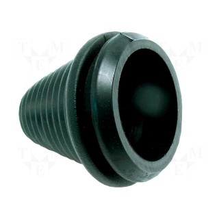 Grommet | stepped | PVC | black | Øcable: 10÷22mm | t: 3mm