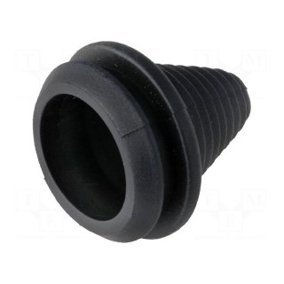 Grommet | stepped | PVC | black | Øcable: 5÷17mm | t: 3mm