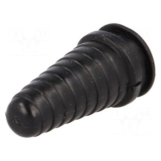Grommet | stepped | PVC | black | Øcable: 5÷9mm | t: 3mm