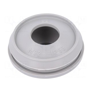Grommet | TPE (thermoplastic elastomer) | grey | Holes no: 1 | UL94HB