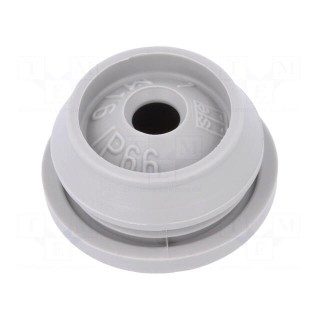 Grommet | elastomer thermoplastic TPE | grey | Holes no: 1 | -35÷60°C
