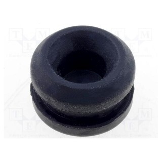 Grommet | with bulkhead | Ømount.hole: 14.6mm | Øhole: 8mm | rubber