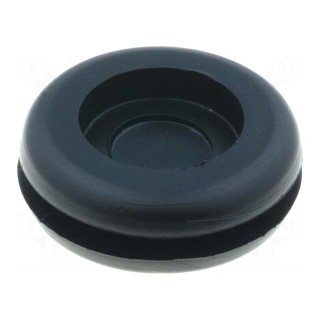 Grommet | with bulkhead | Ømount.hole: 16mm | Øhole: 12.5mm | PVC