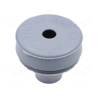 Grommet | with bulkhead | Ømount.hole: 17mm | EPDM | grey | Size: M16