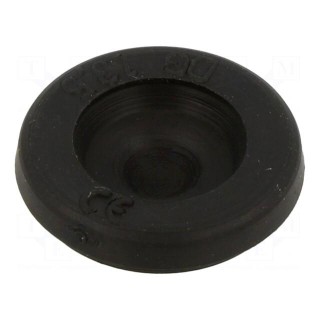 Grommet | with bulkhead | Ømount.hole: 20.5mm | black | -40÷100°C