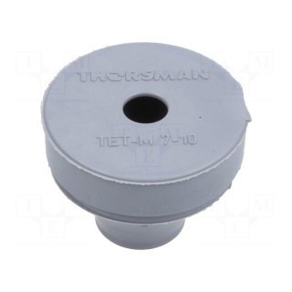 Grommet | with bulkhead | Ømount.hole: 21mm | EPDM | grey | Size: M20