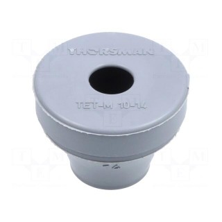 Grommet | with bulkhead | Ømount.hole: 24mm | EPDM | grey | Size: M25