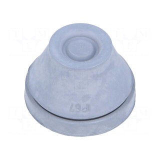 Grommet | with bulkhead | Ømount.hole: 30mm | EPDM | grey | Size: M32