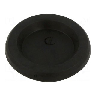 Grommet | with bulkhead | Ømount.hole: 40.2mm | black | Øcable: 1÷29mm