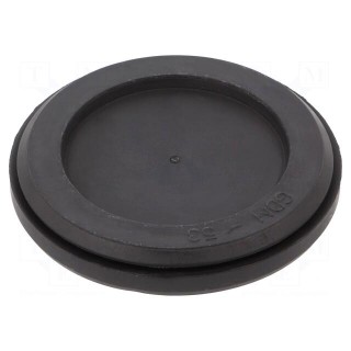 Grommet | with bulkhead | Ømount.hole: 70.2mm | Øhole: 53mm | black