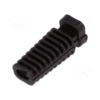 Strain relief | elastomer | black | Panel thick: max.3.4mm | L: 25mm