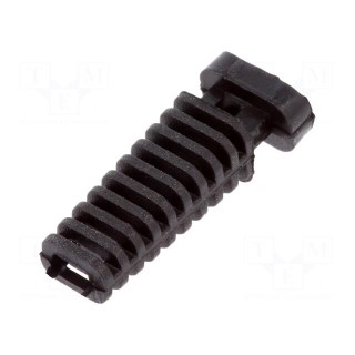 Strain relief | elastomer | black | Panel thick: max.3.9mm | L: 25mm