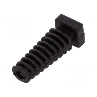 Strain relief | Øhole: 3mm | elastomer | black | L: 23mm