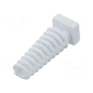 Strain relief | Øhole: 3mm | white | Panel thick: max.2.5mm | L: 23mm