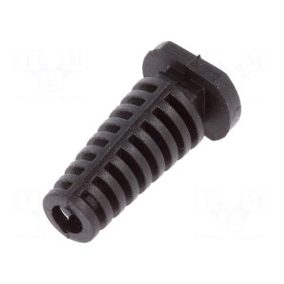 Strain relief | Øhole: 4mm | elastomer | black | L: 25mm