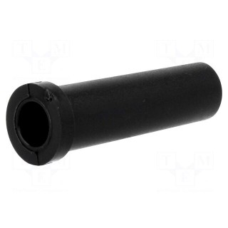 Strain relief | Ømount.hole: 11.1mm | Øhole: 7.9mm | PVC | black