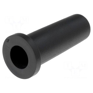 Strain relief | Ømount.hole: 14.3mm | Øhole: 10.3mm | PVC | black