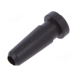 Strain relief | Ømount.hole: 4mm | Øhole: 2.3mm | black