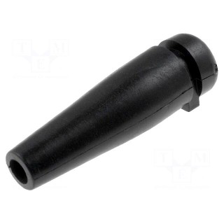Strain relief | Ømount.hole: 6.5mm | Øhole: 3.5mm | PVC | black | L: 32mm