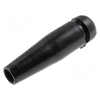 Strain relief | Ømount.hole: 6.5mm | Øhole: 4.5mm | PVC | black | L: 32mm