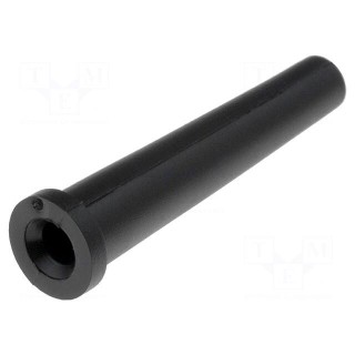 Strain relief | Ømount.hole: 7.5mm | Øhole: 4mm | PVC | black | L: 38.9mm
