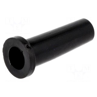 Strain relief | Ømount.hole: 8.8mm | Øhole: 6.5mm | PVC | black | L: 30mm