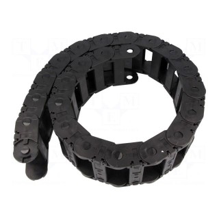 Cable chain | 2500 | Bend.rad: 125mm | L: 1012mm | Int.height: 25mm