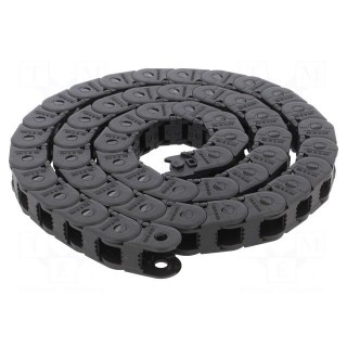 Cable chain | E2i.15 | Bend.rad: 28mm | L: 1000mm | Int.height: 14.4mm