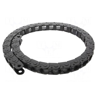 Cable chain | E14 | Bend.rad: 125mm | L: 1006mm | Int.height: 19mm