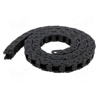 Cable chain | E2.10 | Bend.rad: 38mm | L: 1000mm | Int.height: 10.1mm