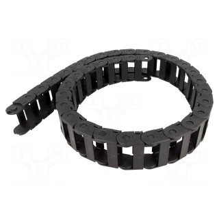 Cable chain | LIGHT | Bend.rad: 100mm | L: 986mm | Int.height: 17mm